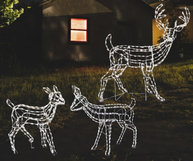 3-Piece Woodland Family LED Wire Sculpture Combo