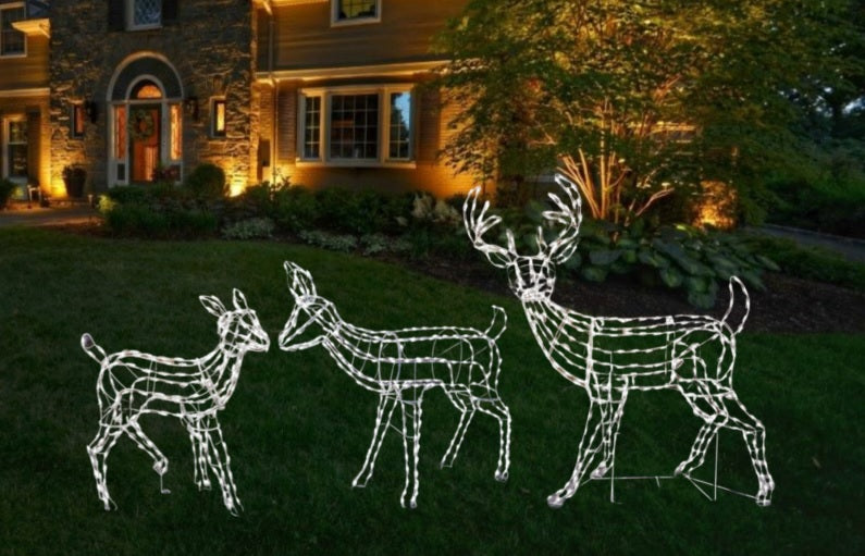 3-Piece Woodland Family LED Wire Sculpture Combo