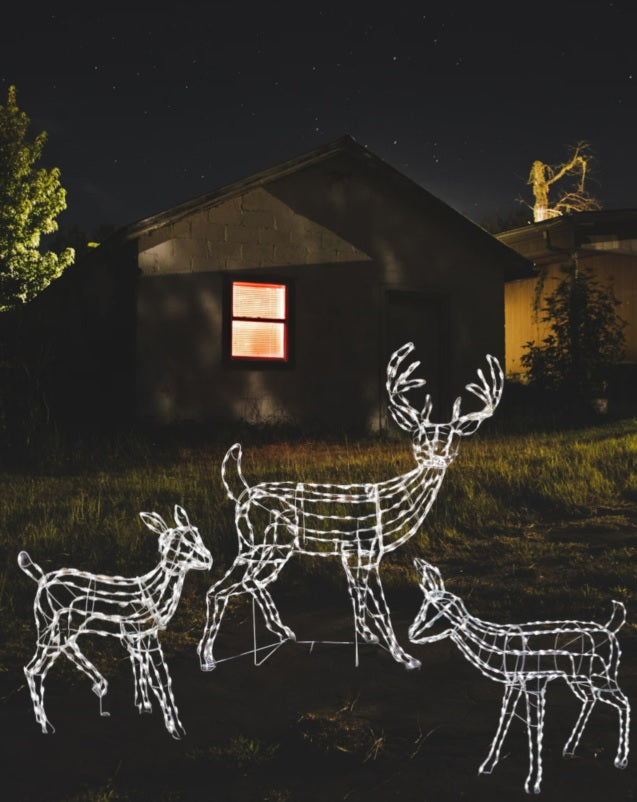3-Piece Woodland Family LED Wire Sculpture Combo