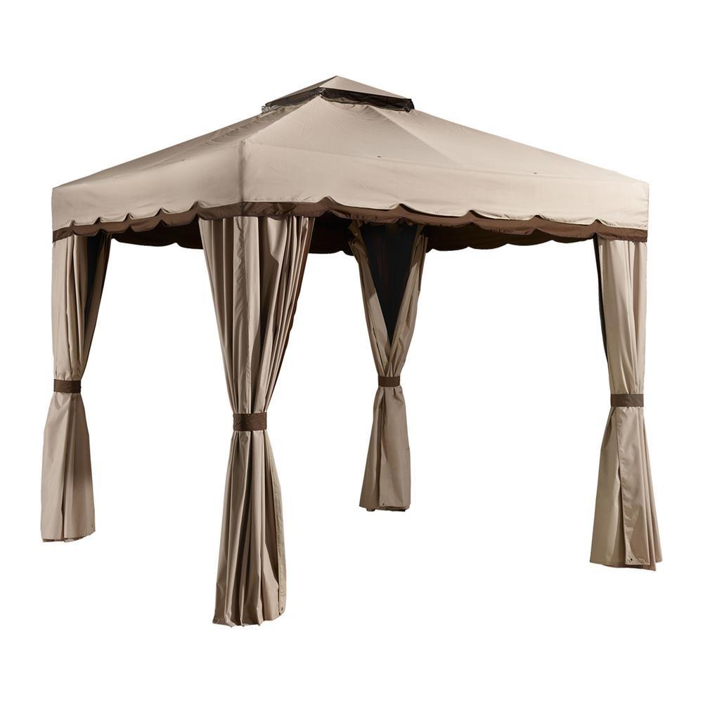 Privacy Curtains for 10' x 12' Rivel Soft Top Gazebo by Sojag