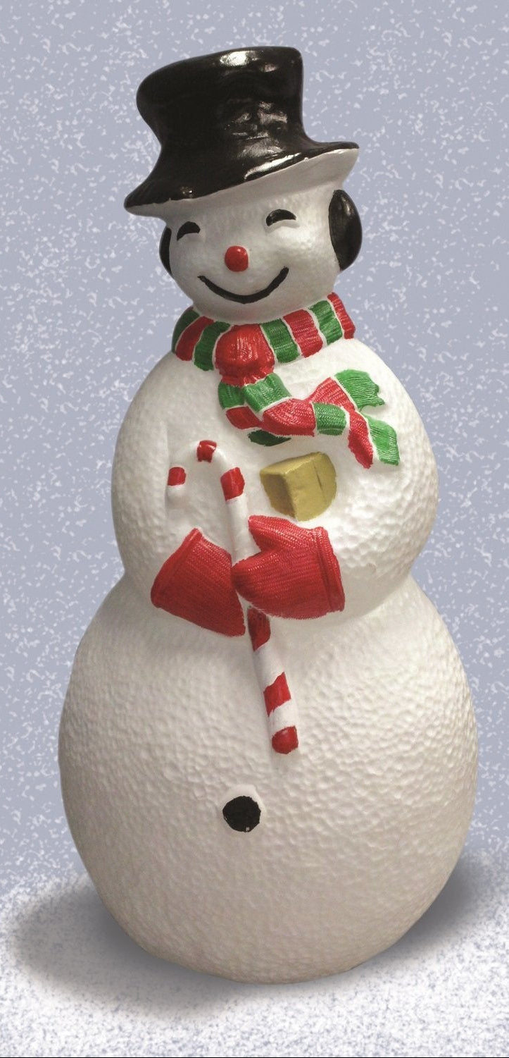 40" Snowman with Candy Cane Blow Mold Christmas Decoration