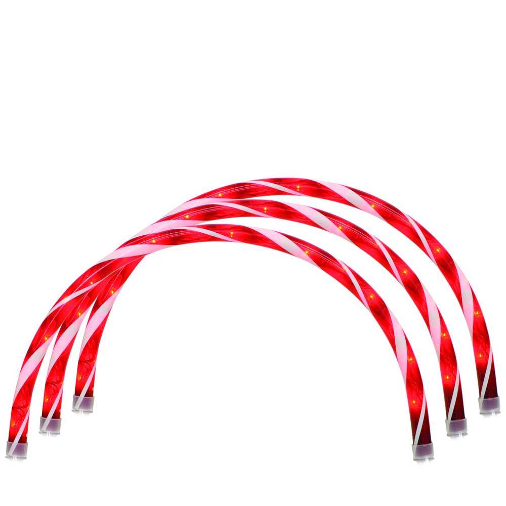 Christmas - 3 Piece Lighted Candy Cane Arch Driveway Marker