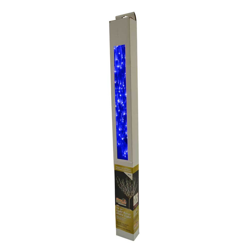 Christmas - 36" LED Blue Light Burst Ground Stake