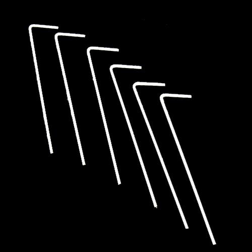 Christmas - 6 Piece White Metal Lawn Stakes