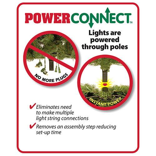 Christmas - Colorado Fir 7.5' Slim PowerConnect Pre-Lit Artificial Christmas Tree