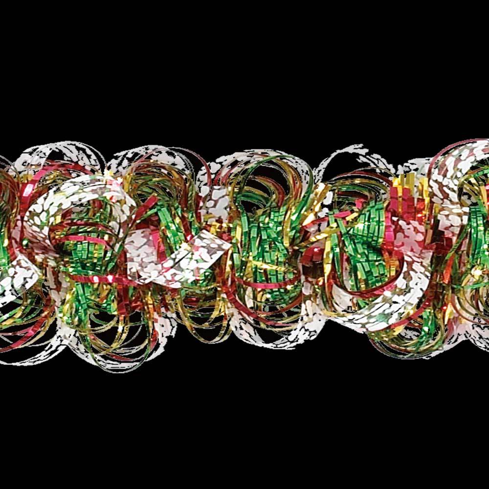 Christmas - Deluxe Angel Hair Gold/Red/Green Tinsel Christmas Garland