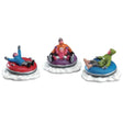 Village figurines for a Lemax display. Designed to look like four people in inner tubes, being used as sleds.
