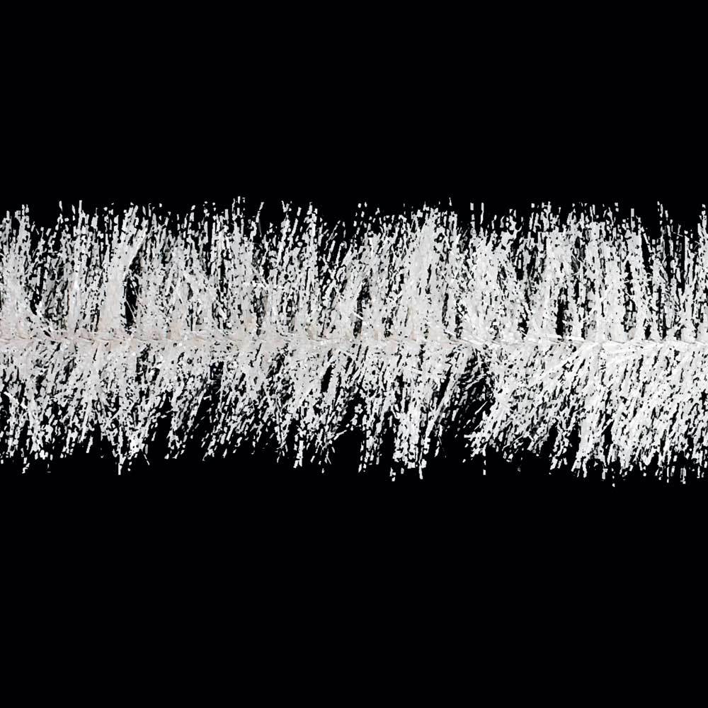 Christmas - White Snowy Tinsel Christmas Garland