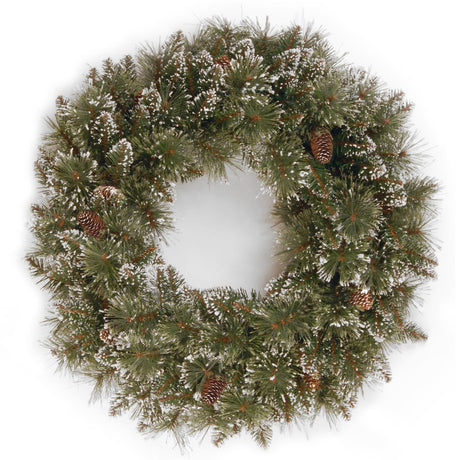 30" Crystal Elegance Pine Non-Lit Artificial Christmas Wreath