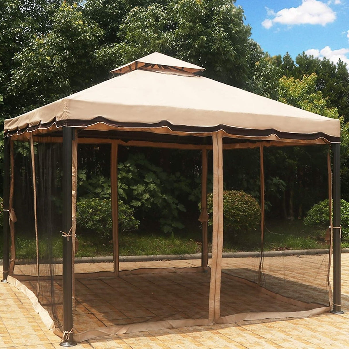 Mosquito Netting for 10' x 12' Rivel Soft Top Gazebo by Sojag