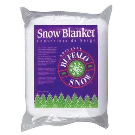 Artificial White Buffalo Snow Blanket, 45" x 99"