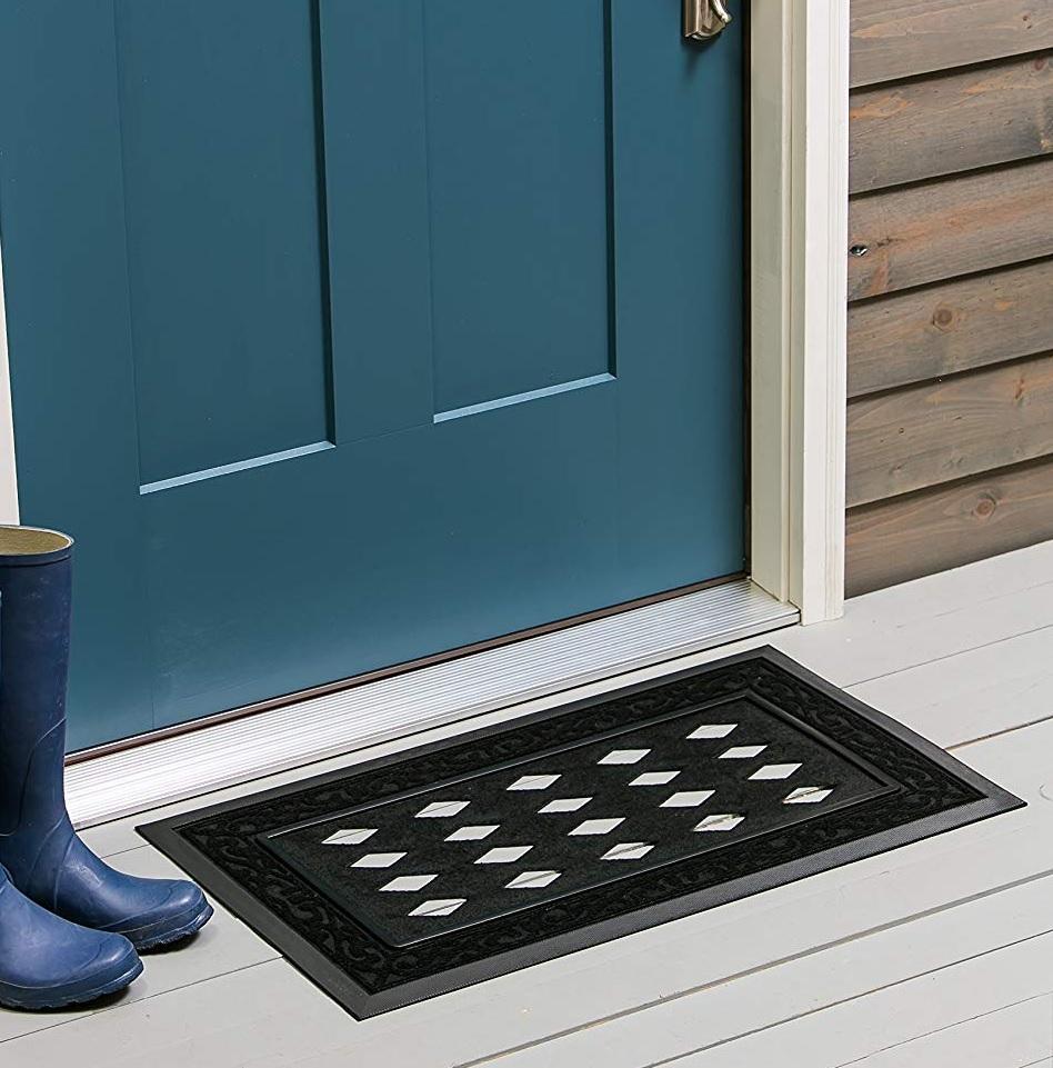 Decorative Black Sassafras Doormat Tray