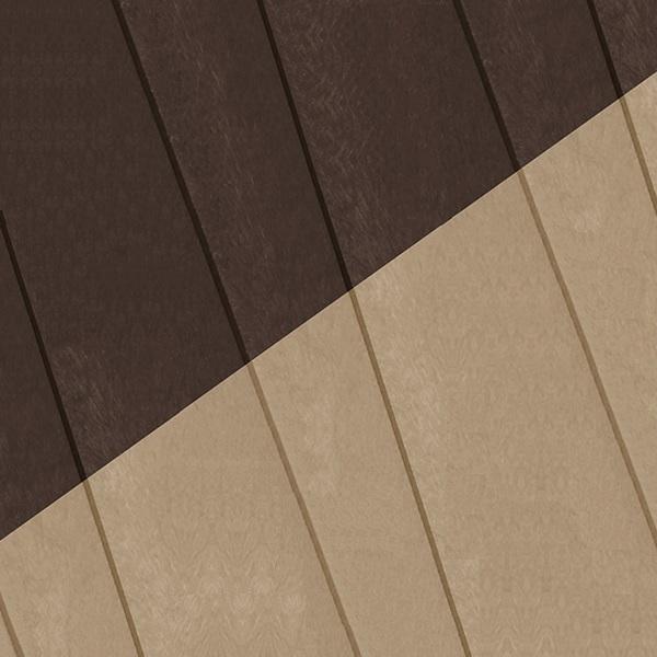 An up close view of the two tone brown and tan color for this patio furniture