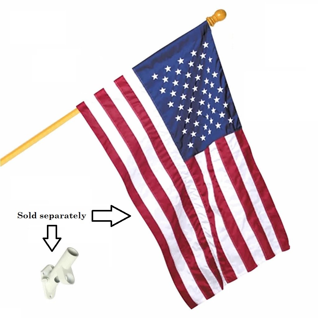 Wooden Flag Pole with Anti-Wrap Tube