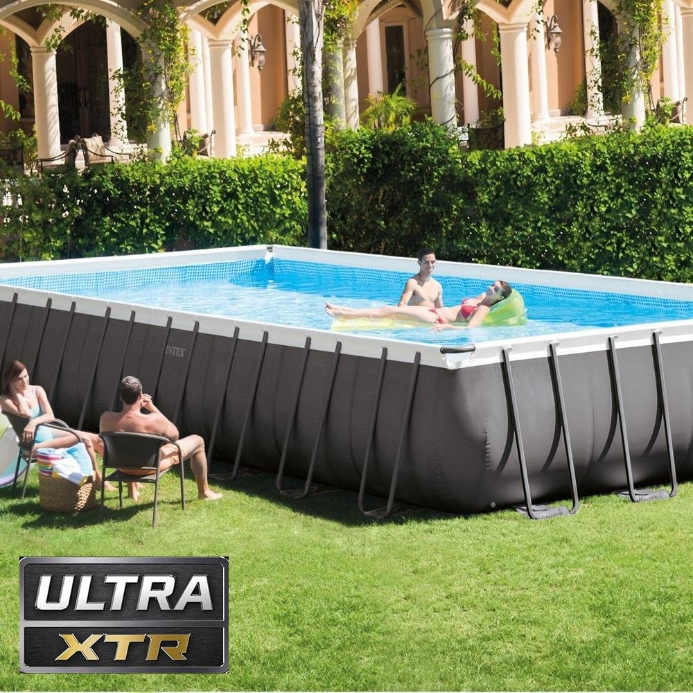 Intex 24' x 12' x 52" Ultra XTR Rectangular Frame Pool Set with Sand Filter Pump