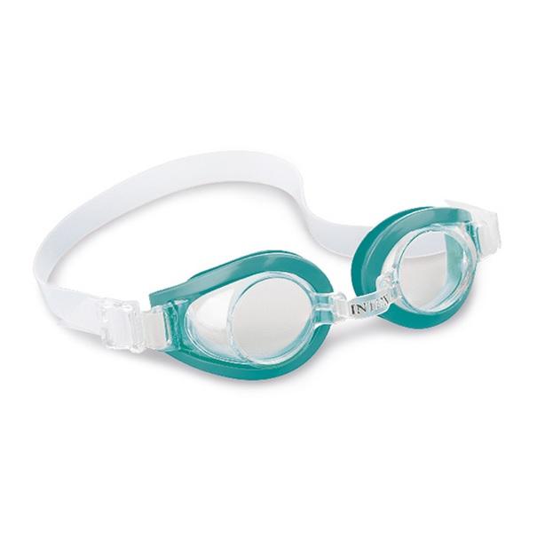 Green swim goggles.
