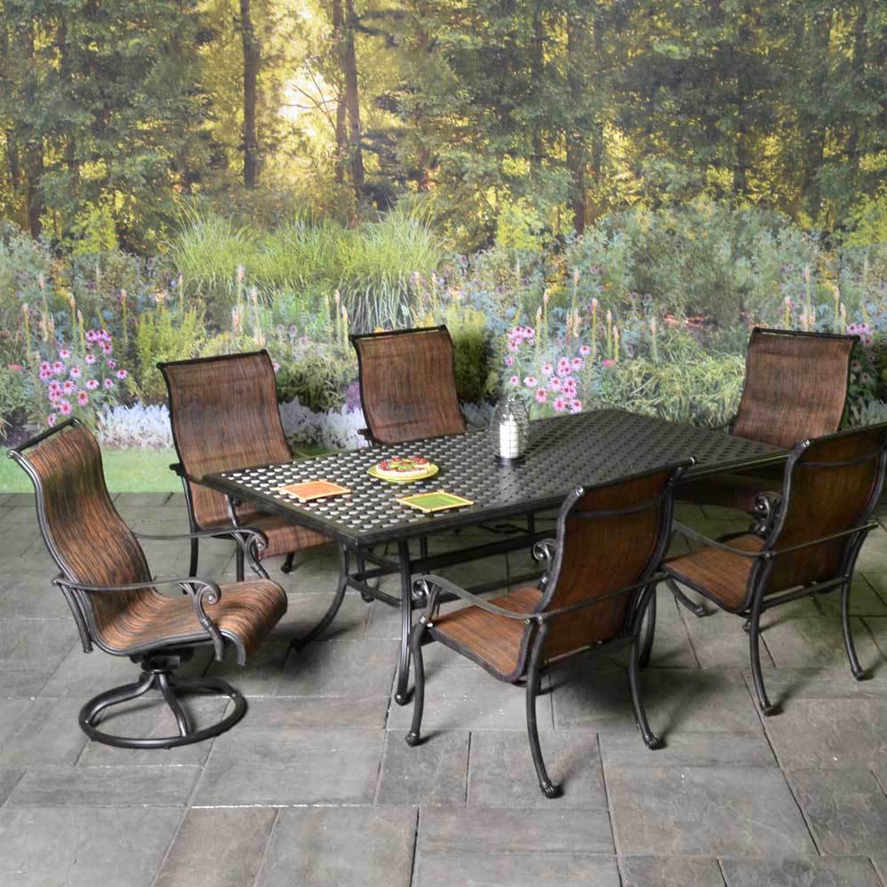 Outdoor Living - Stonegate Cast Aluminum Sling Patio Dining Sets