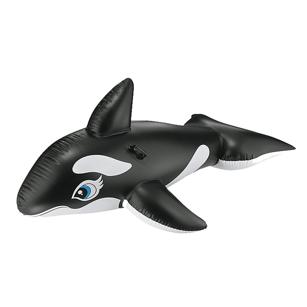Pool inflatable shaped like a whale.