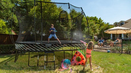 Limit Screen Time This Summer Break & Enjoy Backyard Fun With The Kids Using Your Springfree Trampoline!