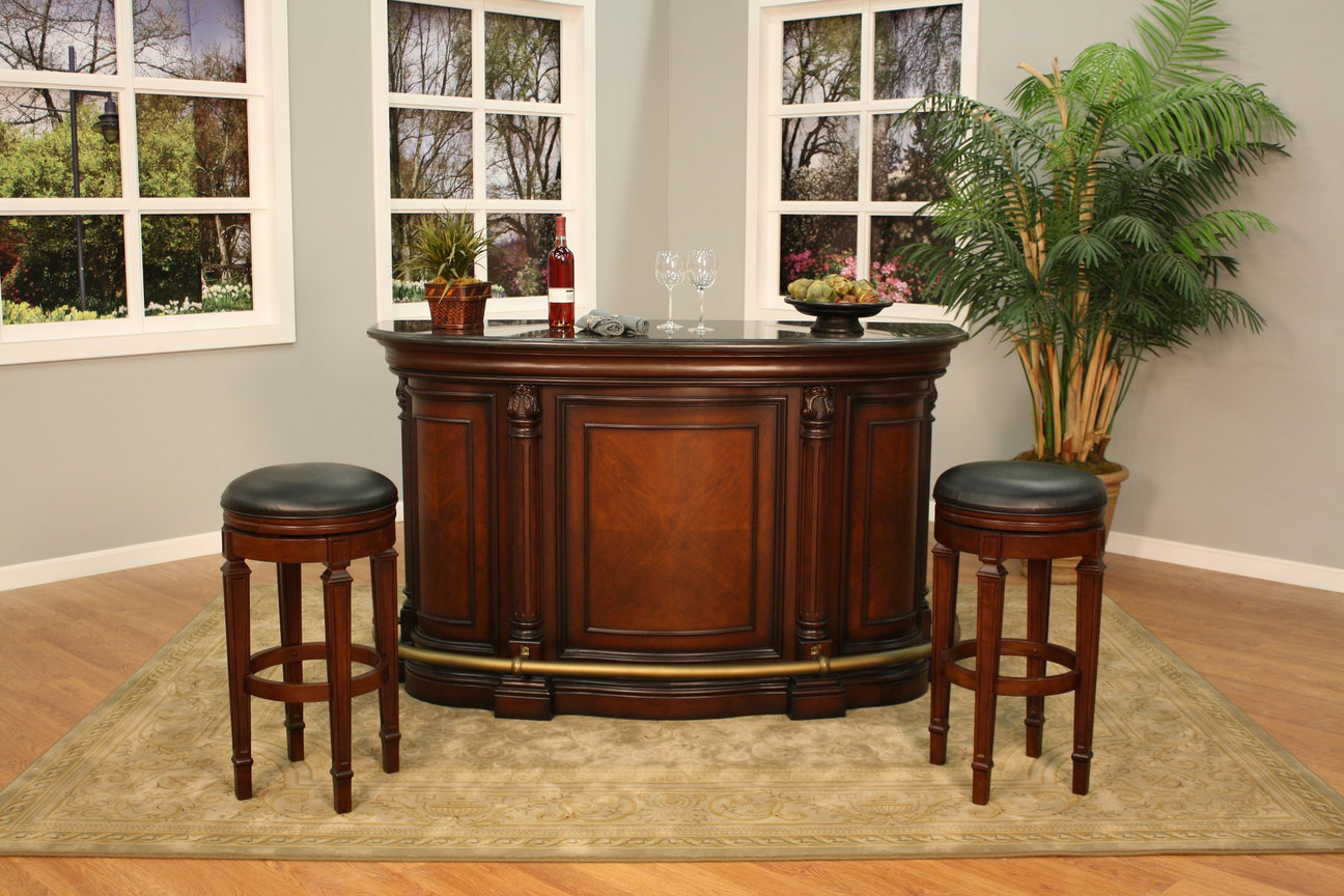 Home bar with stools