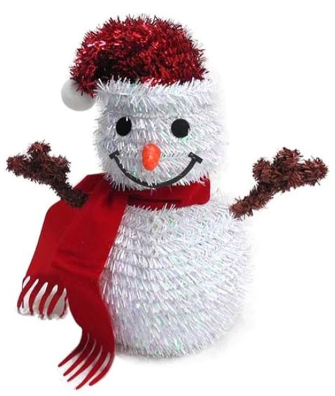 3D Tinsel Snowman Tabletop Decoration