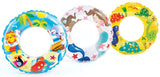 Colorful inflatable inner tubes.