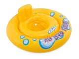 Round, yellow baby inflatable float.
