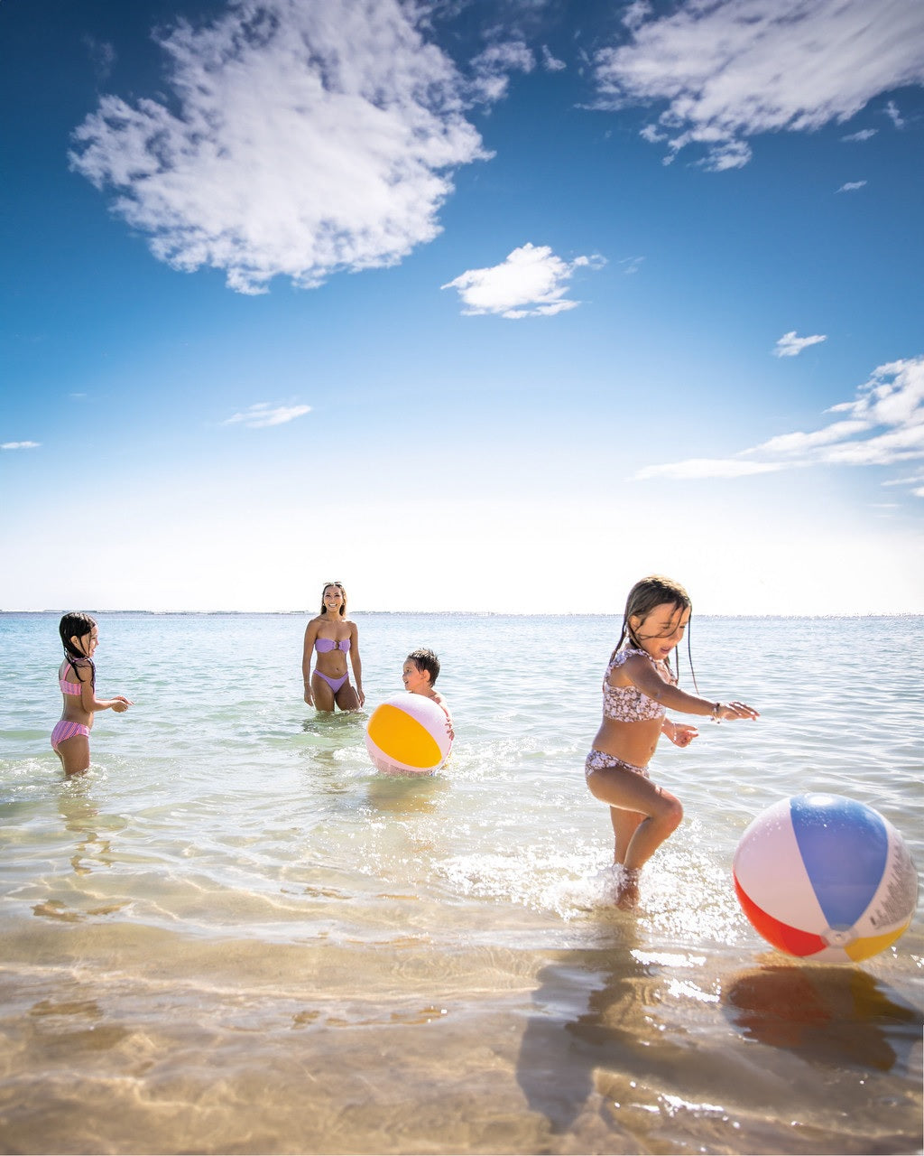 Inflatable beach balls.