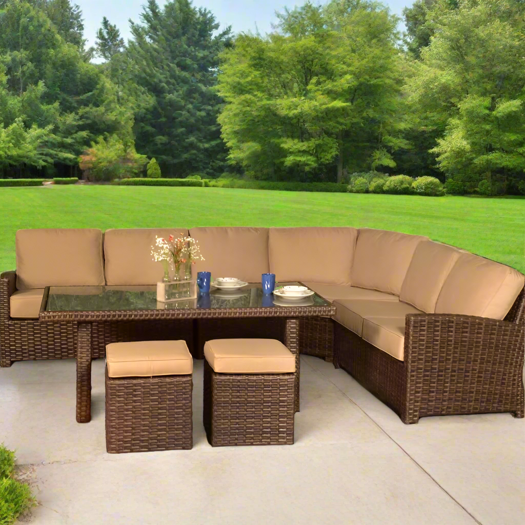 Lenox Wicker Deep Seating Sectional Sets