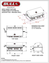 Bull 38" Brahma 5-Burner Drop-In Grill Head