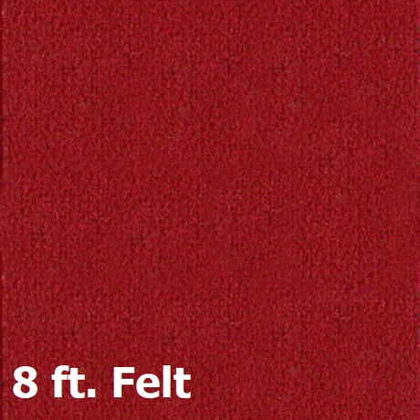 This image shows the 8 ft. Red colored felt option.