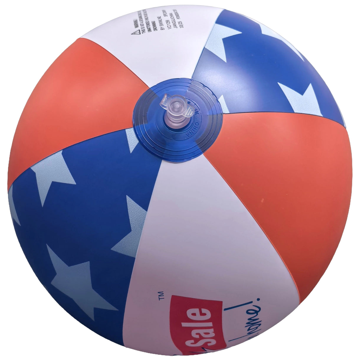 22" Inflatable Patriotic Stars and Stripes American Sale Beach Ball