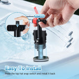 Easy cartridge to install. Simply press the top hat snap switch and install it back