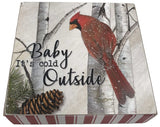 5.9" Wooden Holiday Cardinal Design Block