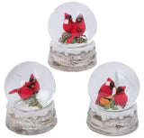4.3" Cardinal Water Globe Winter Decoration