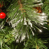 Pre-Lit Classic Spruce Wreath with Warm White Lights, Pine Cones and Berries