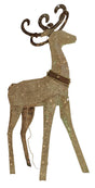 This image shows the champagne colored wire deer on a white background.