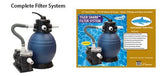 Blue Torrent Tiger Shark™ Complete Sand Filter System with ¾ HP Motor and Pump