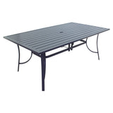 This image shows what the rectangular dining table looks like on a white background.