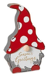 7.8" Wooden Christmas Gnome Block Sign