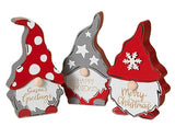 7.8" Wooden Christmas Gnome Block Sign