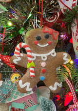5" Decorated Gingerbread Christmas Ornament