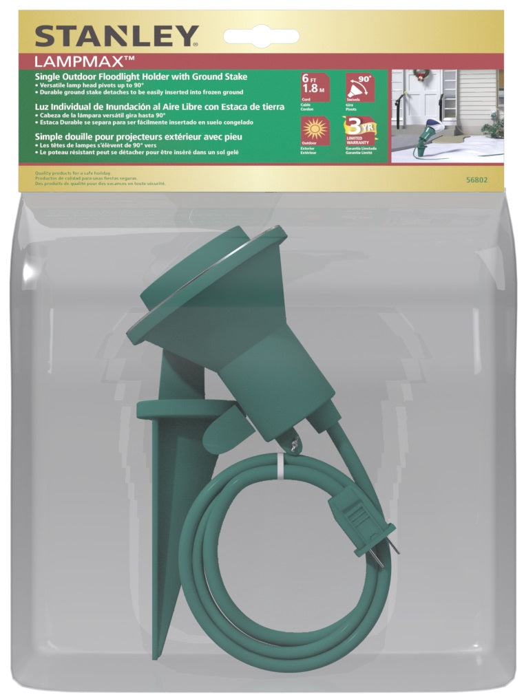 Stanley LampMax Single Outdoor Floodlight Holder with Ground Stake