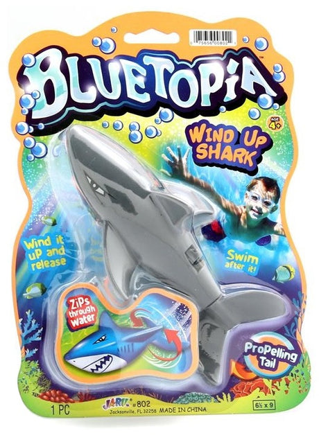 Bluetopia Wind Up Shark Swimming & Bathtub Toy
