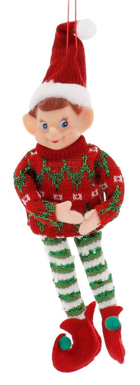 11" Traditional Christmas Elf Ornament