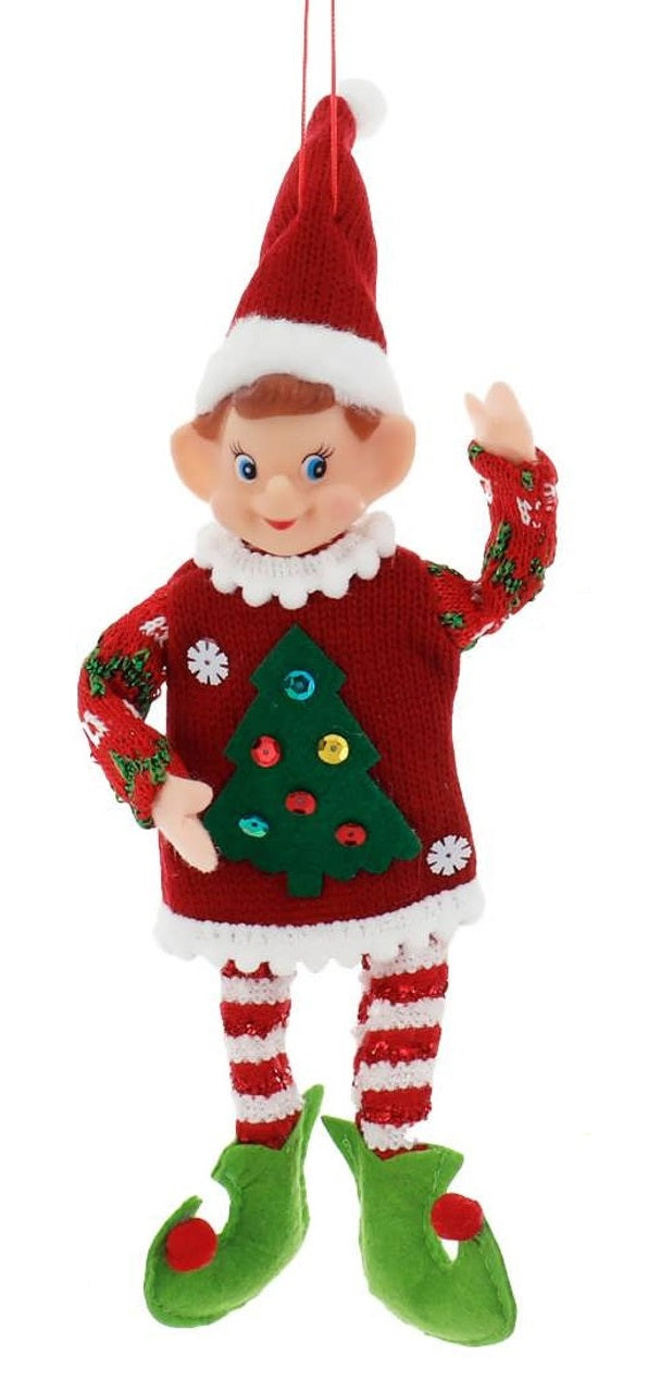 11" Traditional Christmas Elf Ornament