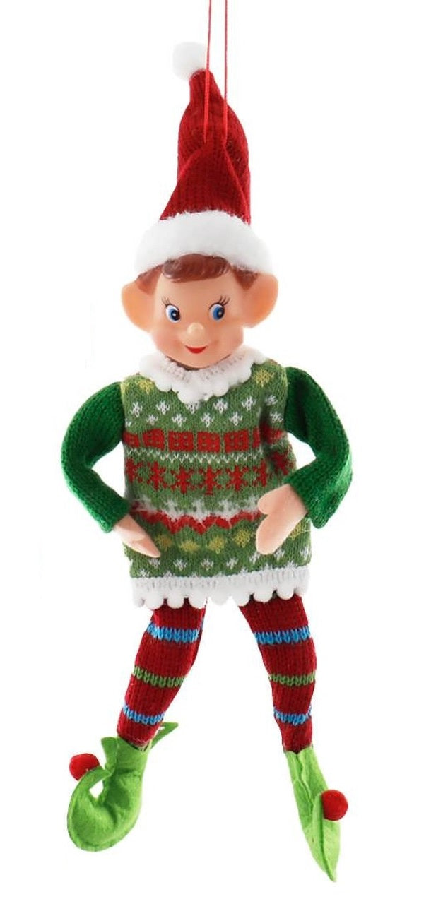 11" Traditional Christmas Elf Ornament