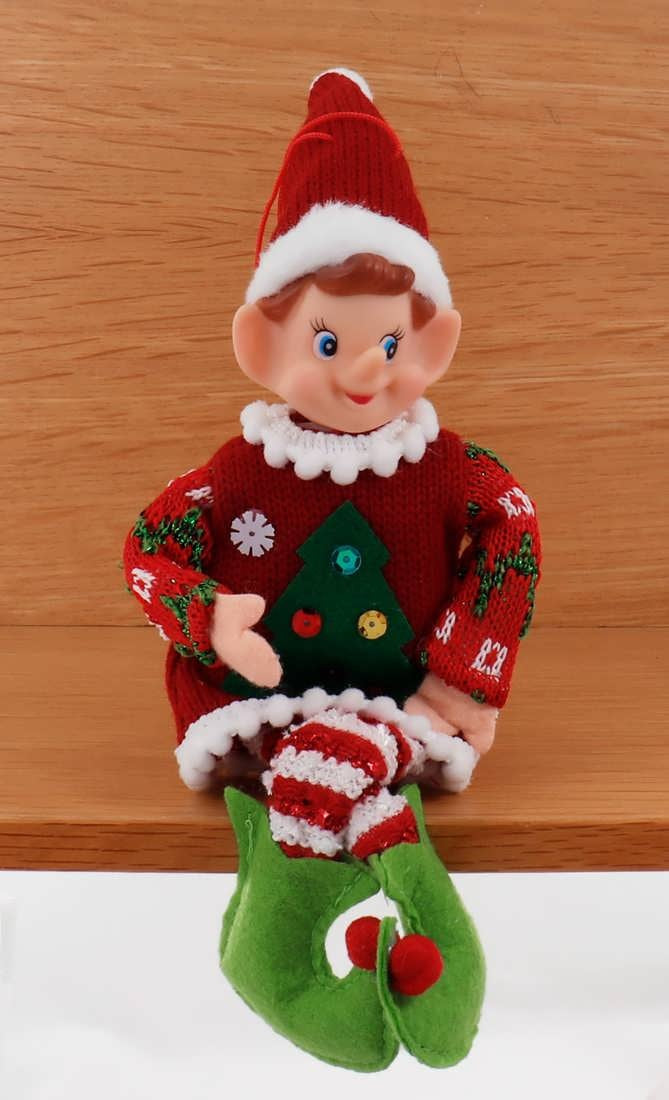 11" Traditional Christmas Elf Ornament