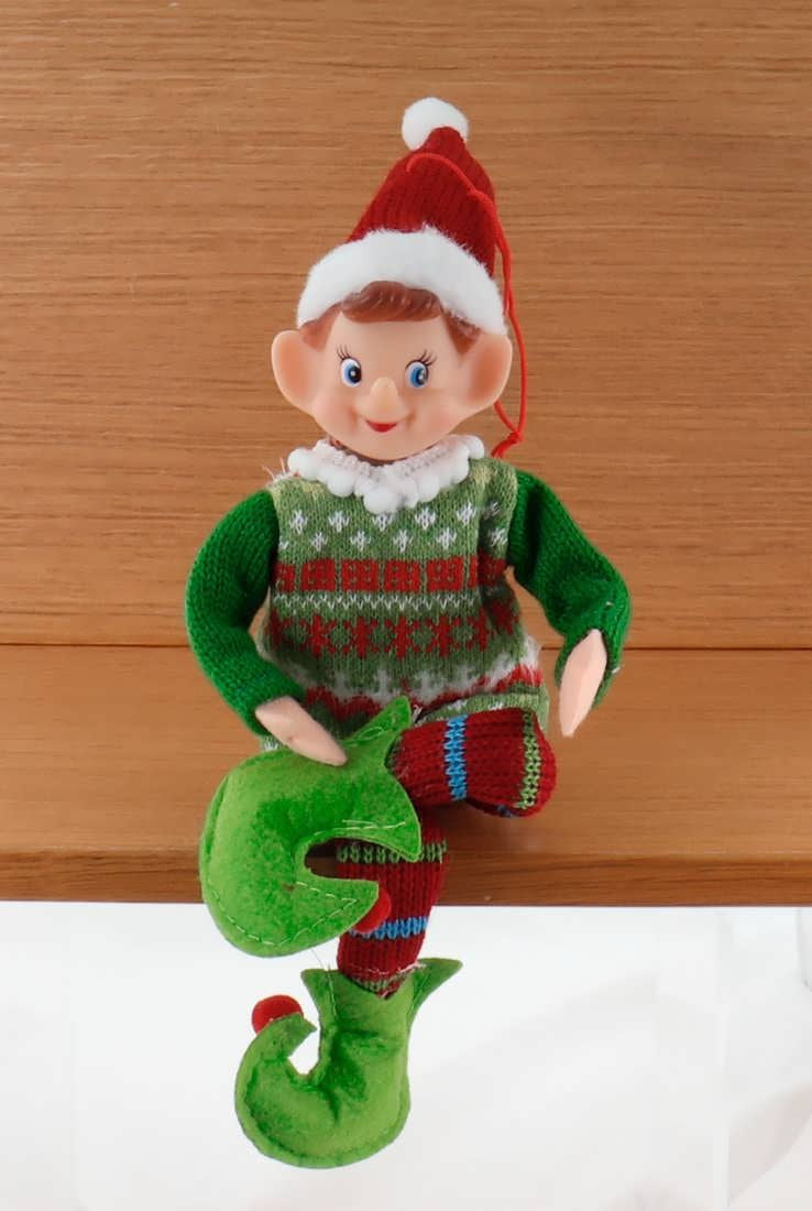11" Traditional Christmas Elf Ornament