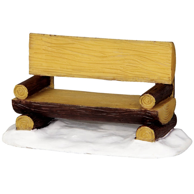A Lemax General Collectibles village accessory. Log Bench #34617